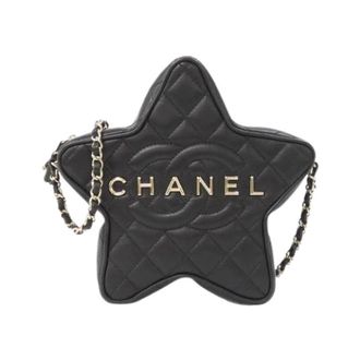 Chanel Pre-owned Lambskin Shoulder Bag - Dames - Pre-owned - Zwart - Maat: ONE Size Leer