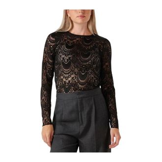 Copenhagen Muse Dames, Blouses & Shirts, Zwart, Maat: XS Polyamide