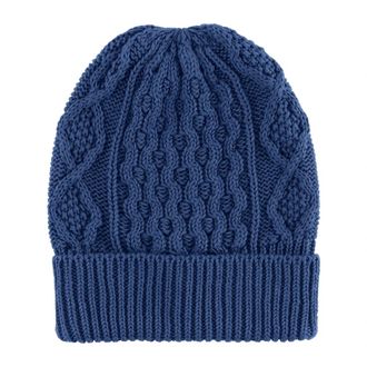 Americandreams Billy Beanie - Dames - Hoeden - Blauw - ONE Size - Katoen - Accessoires