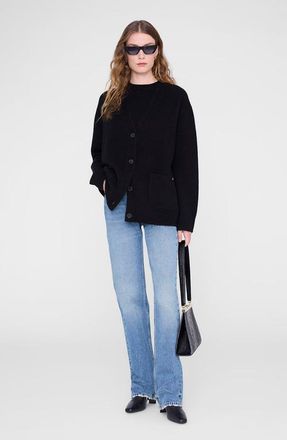 Anine Bing Jackson Cardigan in Black at Nordstrom, Size X-Small