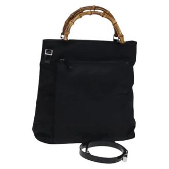 Gucci Pre-owned Vintage Nylon Handtas - Dames - Vintage Handtas - Zwart - ONE Size - Nylon - Vintage