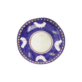 Arcucci Blue Feather Plate Fruit 23 cm