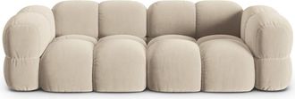 Cosmopolitan Design Sof&aacute; 4 plazas de terciopelo beige claro