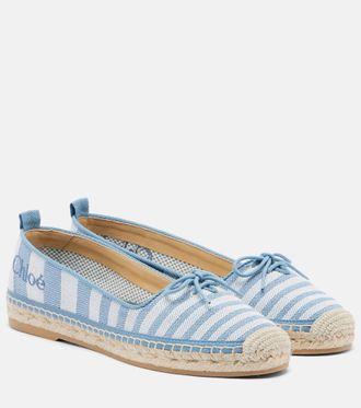 Chlo&eacute; Chlo&eacute; Isla striped canvas espadrilles