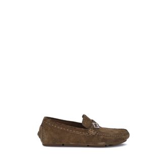 Fendi Brown Rubber Slip-On Mens Loafers
