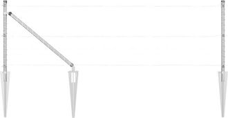 vidaXL Vidaxl - Fence Posts Manual 7 pcs Silver &Oslash;32mm 60 cm Galvanised steel