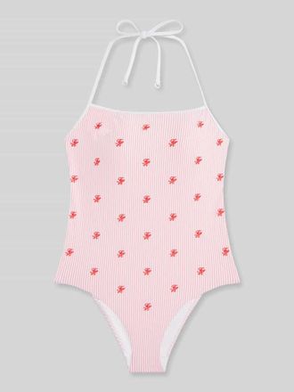 Tommy Hilfiger Badeanzug mit Neckholder in Rosa, Gr&ouml;&szlig;e XL