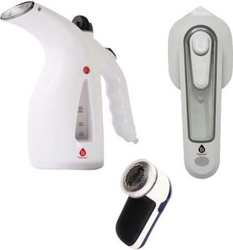 Pursonic Travel Ready Fabric Care Trio Steamer, Mini Iron, & Lint Remover in White at Nordstrom