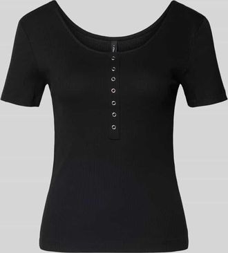 Only Slim Fit T-Shirt aus Baumwoll-Mix Modell SIMPLE in Black, Gr&ouml;&szlig;e XL