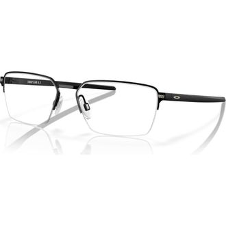Oakley 56mm Rectangle optical glasses in Black at Nordstrom