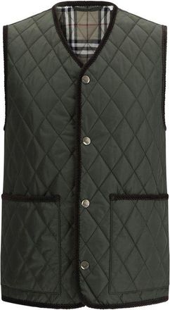 Burberry Mens Army Green Nylon Jacket - Dark Green - Size Medium