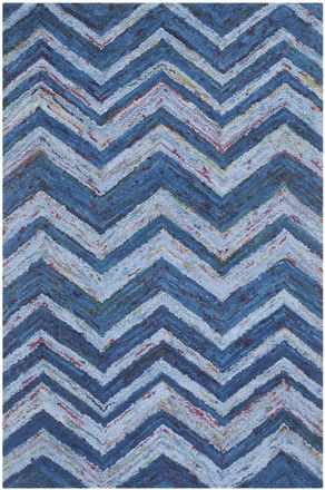 Safavieh Alfombra algod&oacute;n blu/multicolore 122 x 183 cm