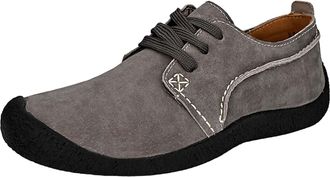 Generic Mens Sport and Outdoor Shoes, Flats Shoe Lace Up Work Shoes Low-Top Suede Shoe Retro Fashion Walking Trainers Comfortable Casual Trainer Hard Wearing 