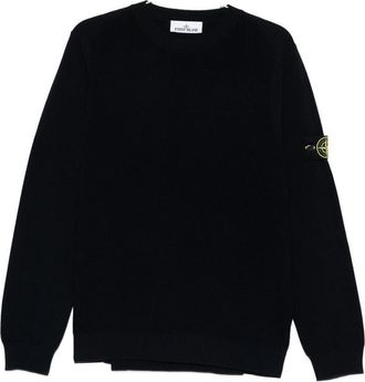 Stone Island Navy Blue Crew-Neck Sweater