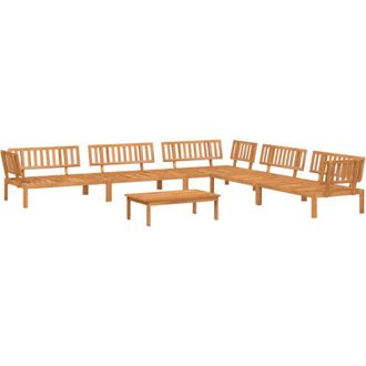 vidaXL Set De Sof&aacute;s De Palets De Jard&iacute;n 6 Pzas Madera Maciza De Acacia Vidaxl