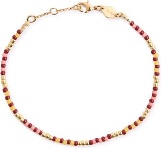 Anni Lu Anni LU Bundoran 18kt Gold-plated Beaded Bracelet - Red - One Size