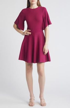 Ted Baker Olivia Rib Fit & Flare Dress in Purple at Nordstrom Rack, Size 5 (Fits Like 12 Us)