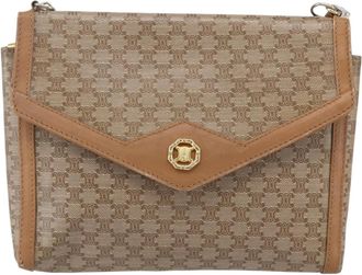 Celine Vintage Macadam Canvas Beige Canvas Backpack Bag (Pre-Owned)