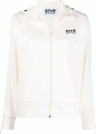 Golden Goose White Zipped Sweatshirt