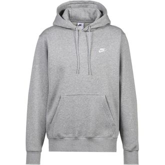 Nike Long Sleeve Training Tops, male, Gray, Size: XL Club Pullover Fleece Hoodie