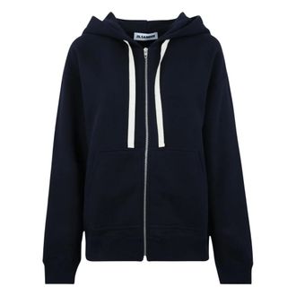 Jil Sander Dames, Sweatshirts & Hoodies, Blauw, Maat: M Katoen