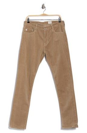AG - Adriano Goldschmied Tellis Slim Fit Corduroy Pants in Desert Stone at Nordstrom Rack, Size 33 X 34