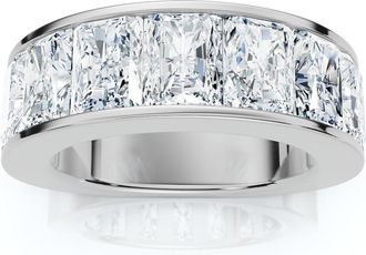 Pompeii3 7Ct Diamond Radiant Cut Mens Ring 14k Gold or Platinum