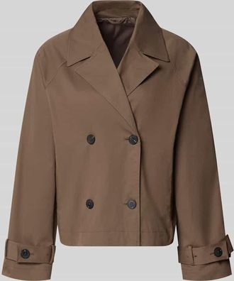 Selected Regular Fit Trenchcoat-Jacke aus Baumwoll-Mix Modell NEW CILO in Taupe, Gr&ouml;&szlig;e 34