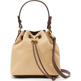 Reiss Evie Woven Bucket Bag in Natural at Nordstrom