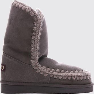 Mou Stivali Eskimo in pelle scamosciata con cuciture in lana