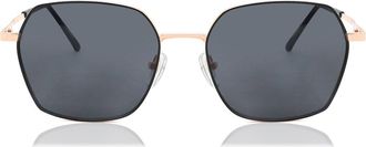 SmartBuy Collection Geometric Full Rim Plastic Mens Sunglasses Gold Size 53 - Free Lenses - SmartBuy Collection