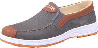 Generic Espadrilles Mens Flat Black Elastic Gores Trainers Lightweight Loafers Low Top Shoes for Men Colour Block Sneakers Wide Fit Loafers Shoes for Men Sued