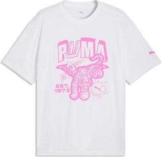 Puma T-shirt da basket Flagrant Foul dal taglio morbido da uomo, Accessori, Bianco, 3XL