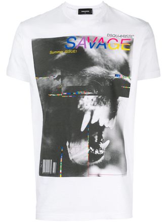 Dsquared2 T-shirt met grafische print - Wit