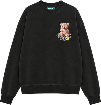 Barrow Felpa con stampa Girocollo Profili a coste - - Sweatshirts & Hoodies - Uomo - Nero - M