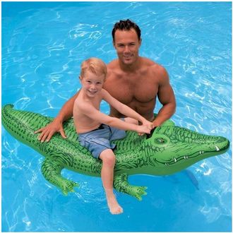 Trade Shop Trade Shop - Coccodrillo Cavalcabile Gioco Gonfiabile Per Bambini 168 X 86 Cm Mare Piscina