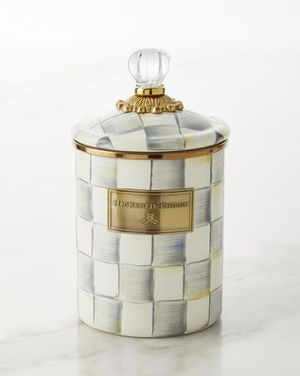 MacKenzie-Childs Medium Sterling Check Canister