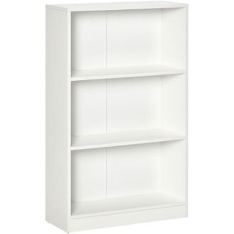 HOMCOM Homcom - Estanter&iacute;a Librer&iacute;a Con 3 Compartimentos De Almacenaje Libros Cds Plantas Para Sal&oacute;n Estudio Dormitorio 62,2x24x102,4 Cm