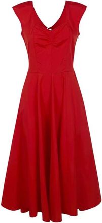 Aspesi Midi Dresses, female, Red, Size: S Aspesi Dresses