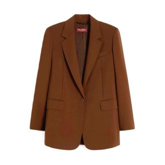 Max Mara Blazers, female, Brown, Size: S Mstbalco Jacket