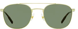 Montblanc MB0114S Rounded Square Metal Sunglasses - Gold