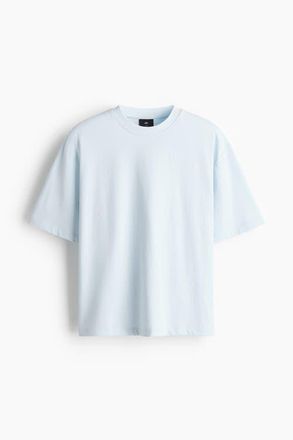 H&M Loose Fit Boxy-style T-shirt in Light Blue at Nordstrom, Size Xx-Large