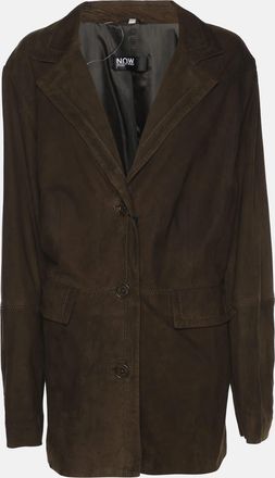 PERSONA N. o.w By Persona Moss Green Suede Single Breasted Jacket
