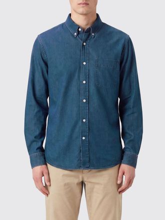 Sebago Camicia in cotone a maniche lunghe con collo button-down e tasca a toppa