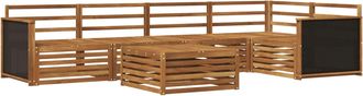 vidaXL Conjunto De Sof&aacute;s De Exterior 6 Uds. Natural Vidaxl