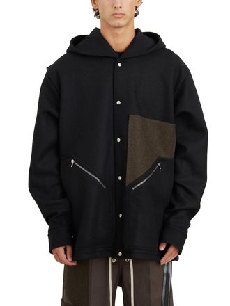 Rick Owens Giacca Tour Hoodie Zwart Bruin Zwart