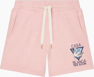 Casablanca Womens Casablanca Embroidered Casablanca Par Avion Pink Shorts - Size: 14