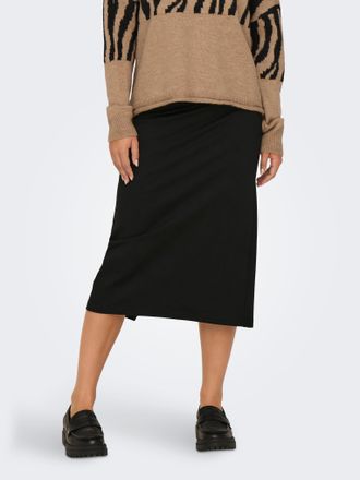 Only Bleistiftrock ONLY ONLTIA HW LONG SLIT PENCIL SKIRT CC PNT, Damen, Gr. XS (34), schwarz, Web, Obermaterial: 60% Viskose, 35% Polyamid, 5% Elasthan, un
