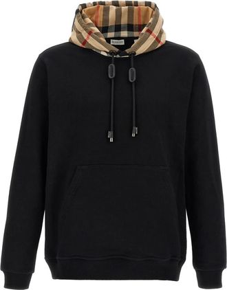Burberry Samuel Cotton Hoodie - Heren - Hoodies - Zwart - M - Katoen - Hoodies & sweatvesten