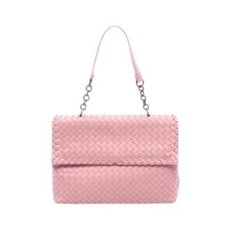 Bottega Veneta Pre-owned Intrecciato Lambskin Shoulder Bag - Dames - Pre-owned - Roze - Maat: ONE Size Leer